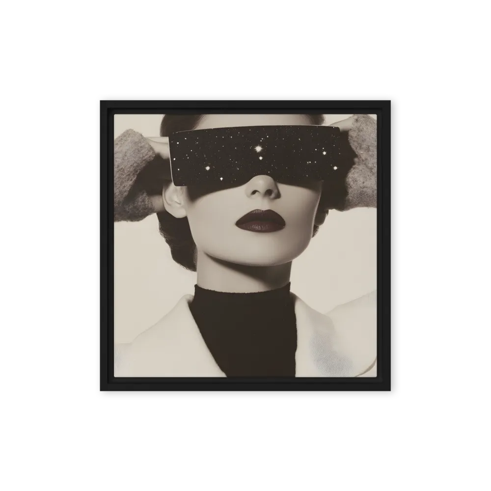 Celestial Elegance | Canvas with Black Frame | 16″×16″