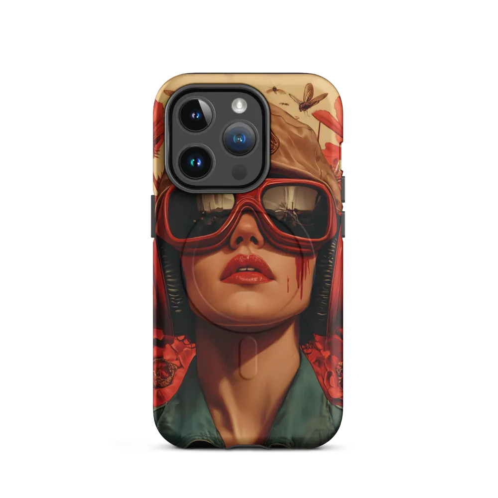 Defiant Portrait in a Floral Realm | Phone Case |  14 Pro | MagSafe® Tough Case | Matte