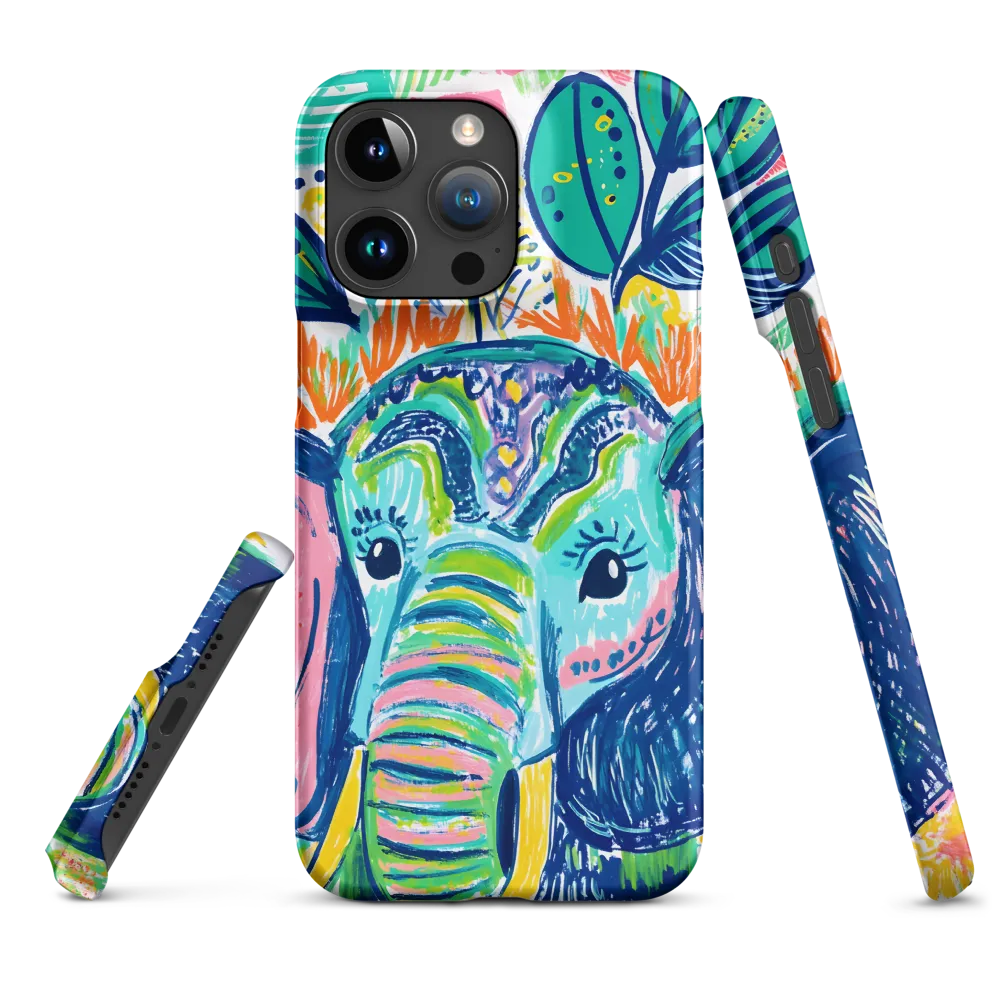 Whimsical Elephant Portrait | Phone Case |  15 Pro Max | Snap Case | Matte