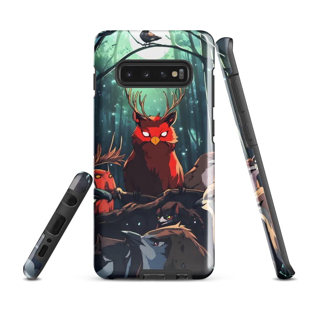 Gathering in the Moonlit Forest | Phone Case |  S10 Plus | Tough Case | Glossy