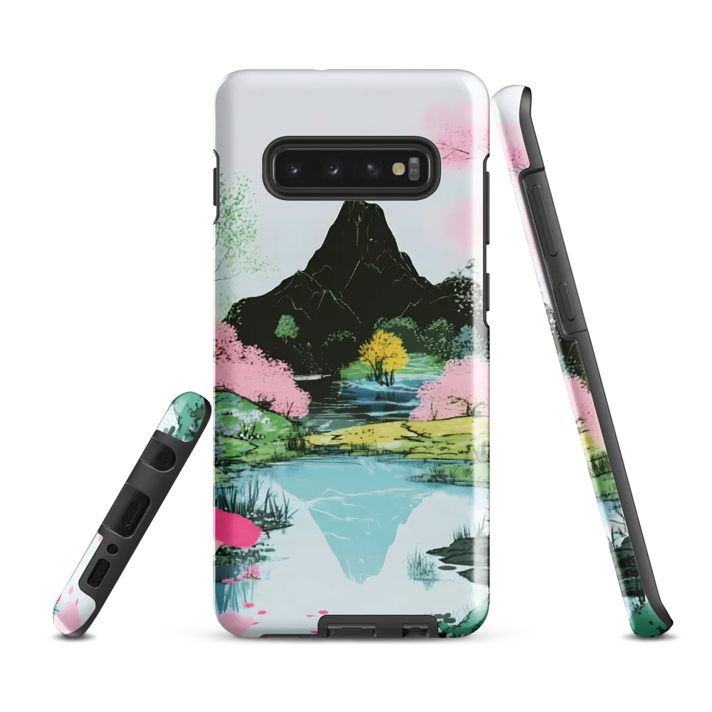 Tranquil Reflections: A Serene Landscape | Phone Case |  S10 Plus | Tough Case | Glossy