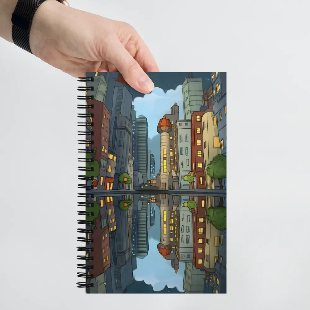 Reflections of a Serene City | Spiral Notebook