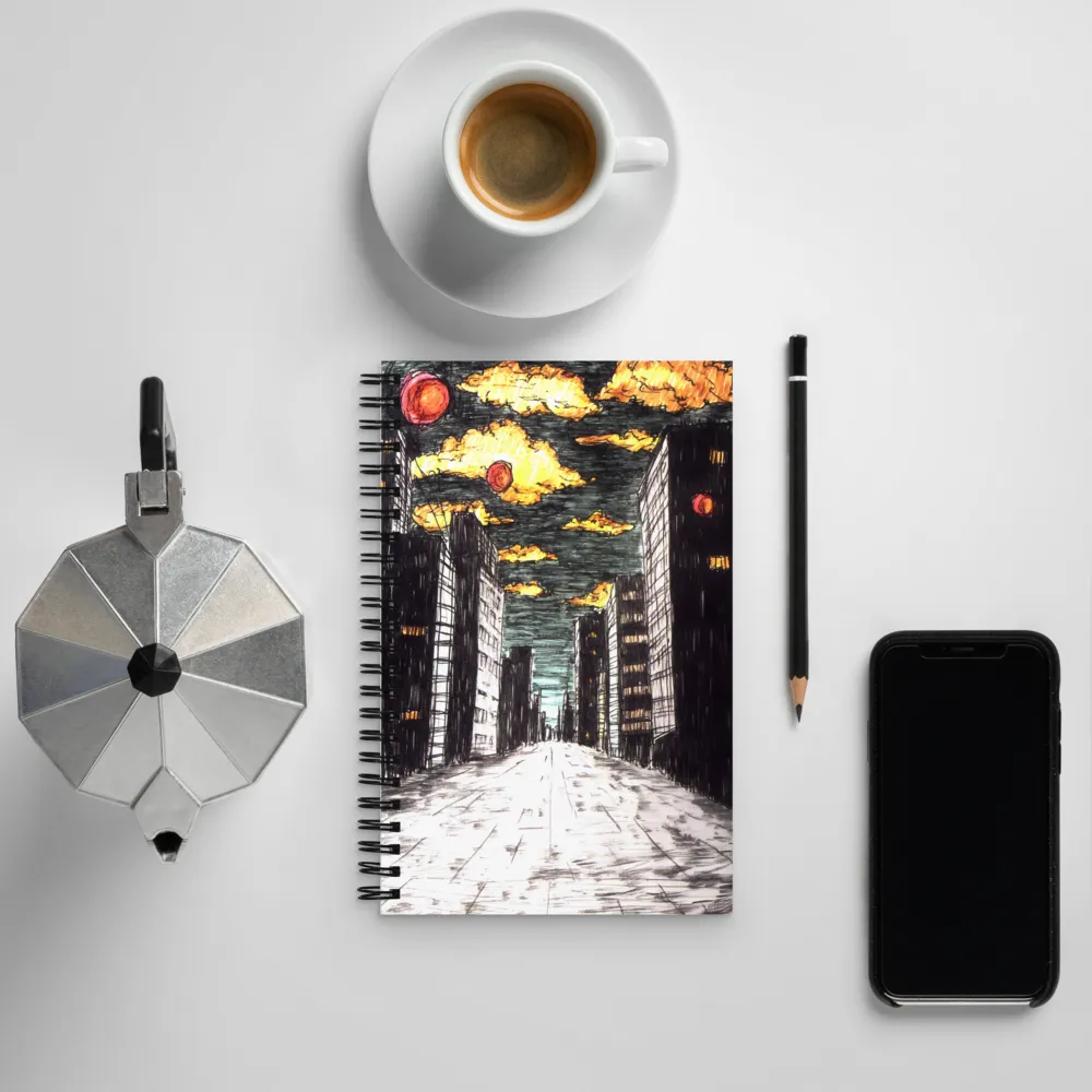 Eclipsed Cityscape | Spiral Notebook