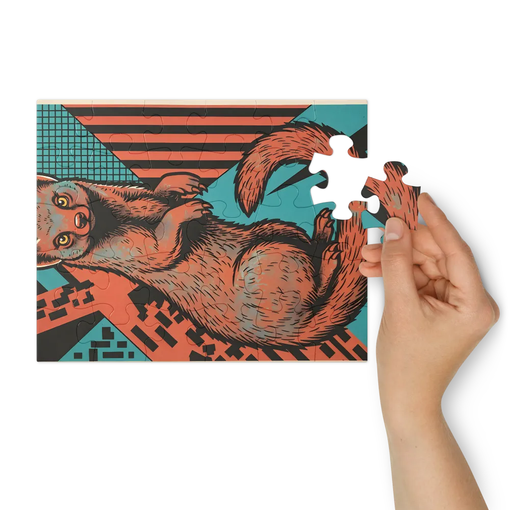 Curious Marten 
 Jigsaw Puzzle in Tin Box