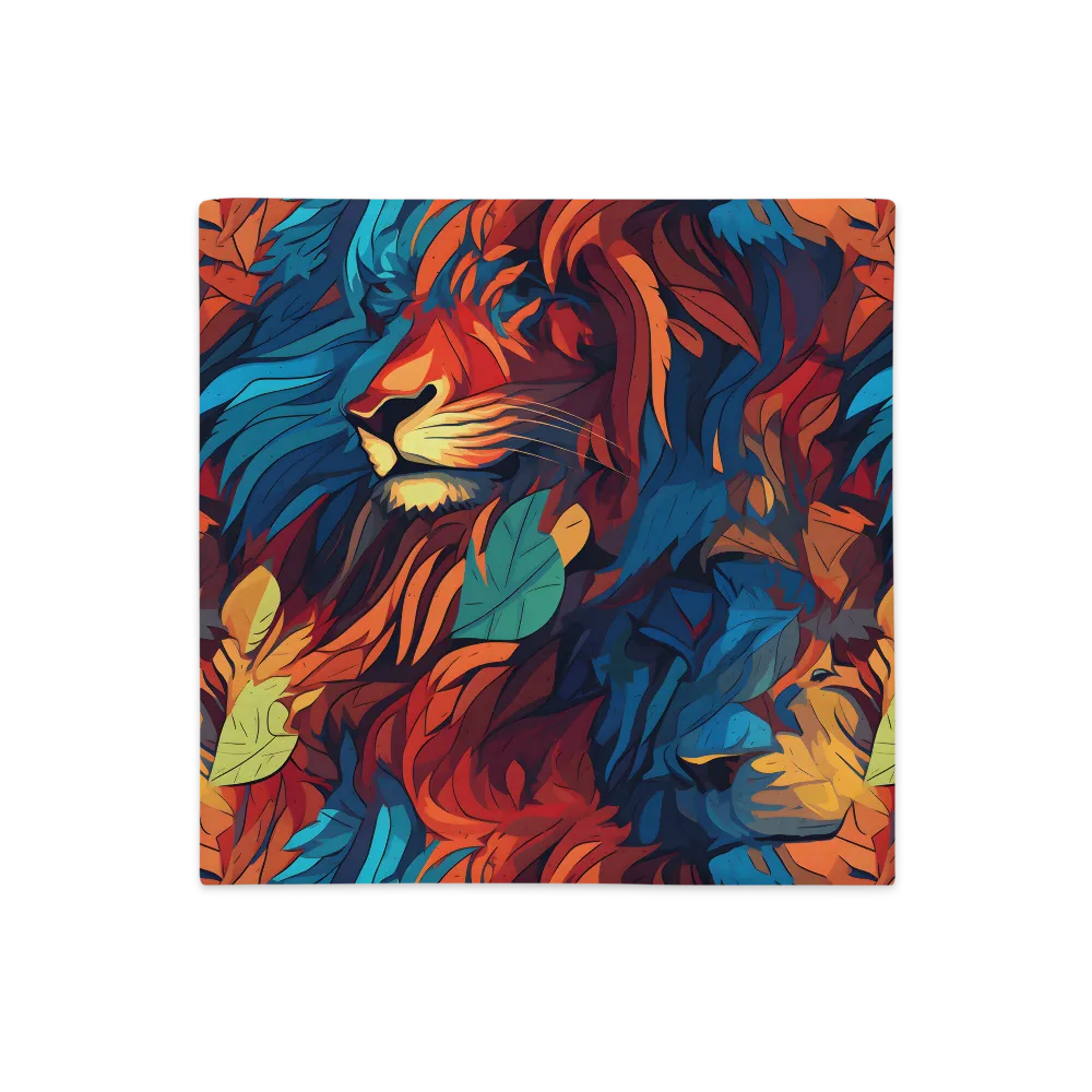 Harmony of Strength: The Lion and Nature | Pillow Case | 18″×18″