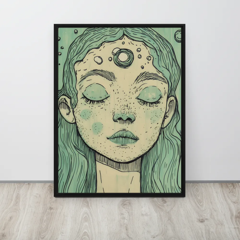 Beneath the Surface | Canvas with Black Frame | 24″×32″