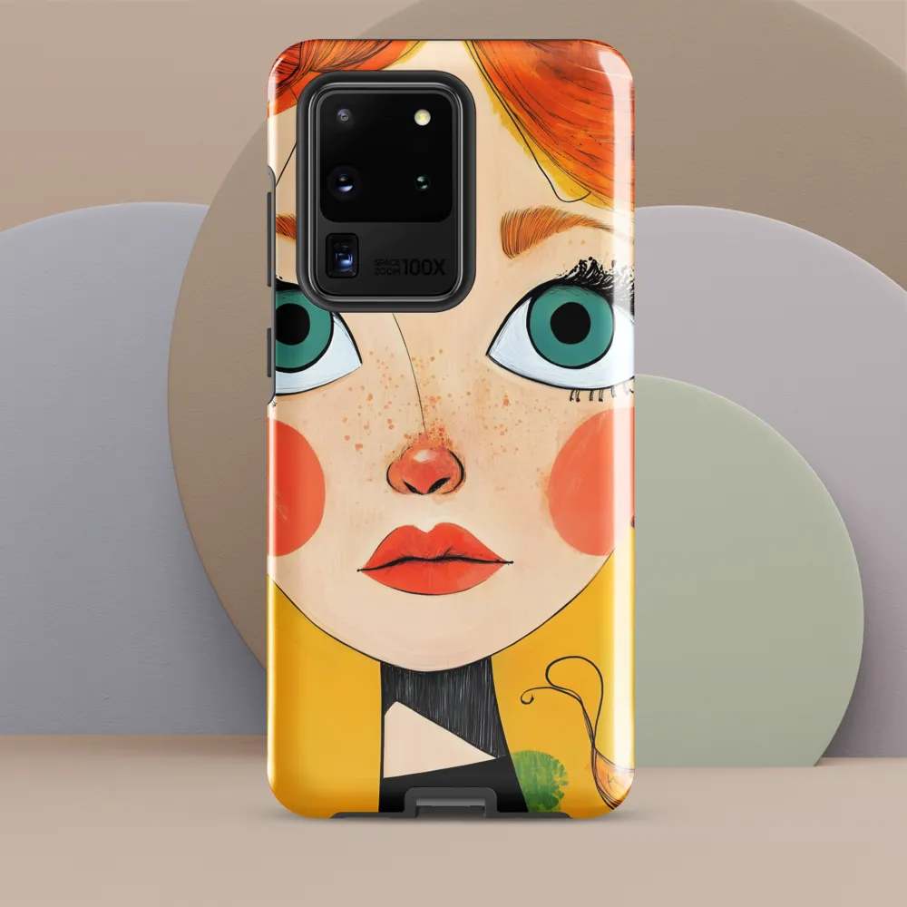 Whimsical Portrait of a Girl | Phone Case |  S20 Ultra | Tough Case | Glossy