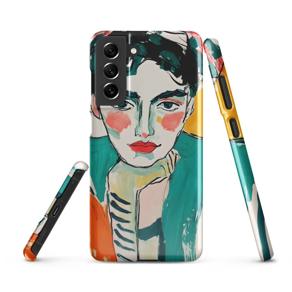 Contemplative Portrait in Bold Hues