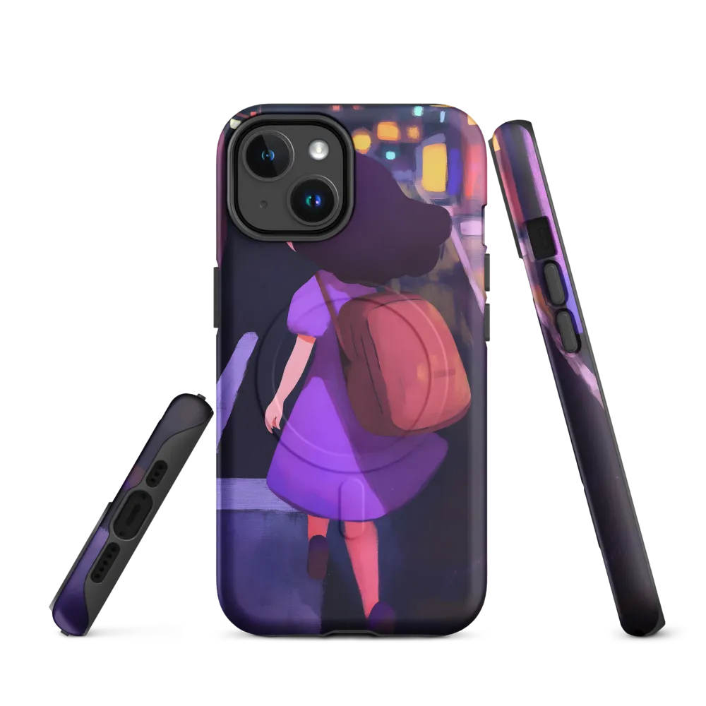 Wandering Through Neon Dreams | Phone Case |  14 | MagSafe® Tough Case | Matte