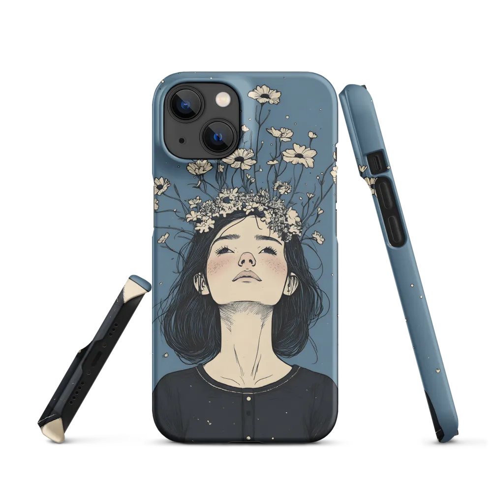 Floral Serenity: A Portrait of Tranquility | Phone Case |  14 | Snap Case | Matte