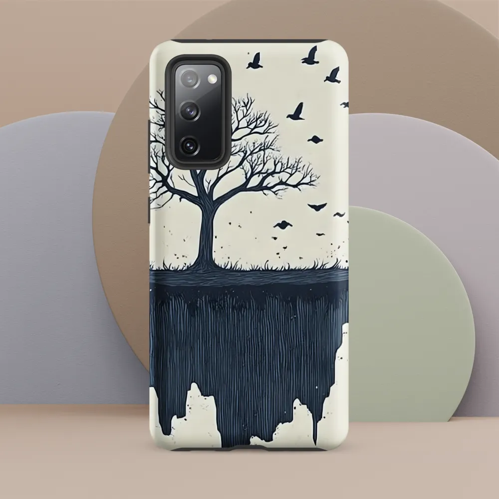 Floating Island with Leafless Tree