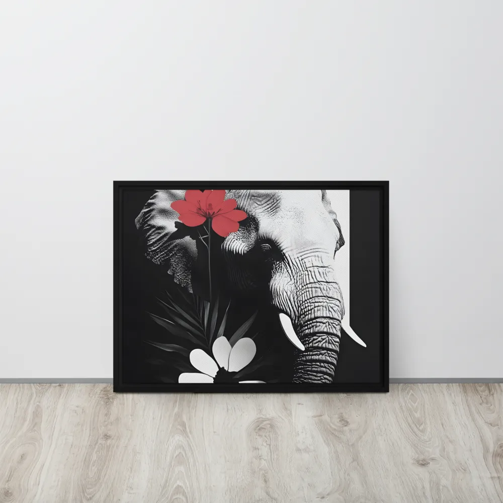 Elephant Harmony | Canvas with Black Frame | 18″×24″
