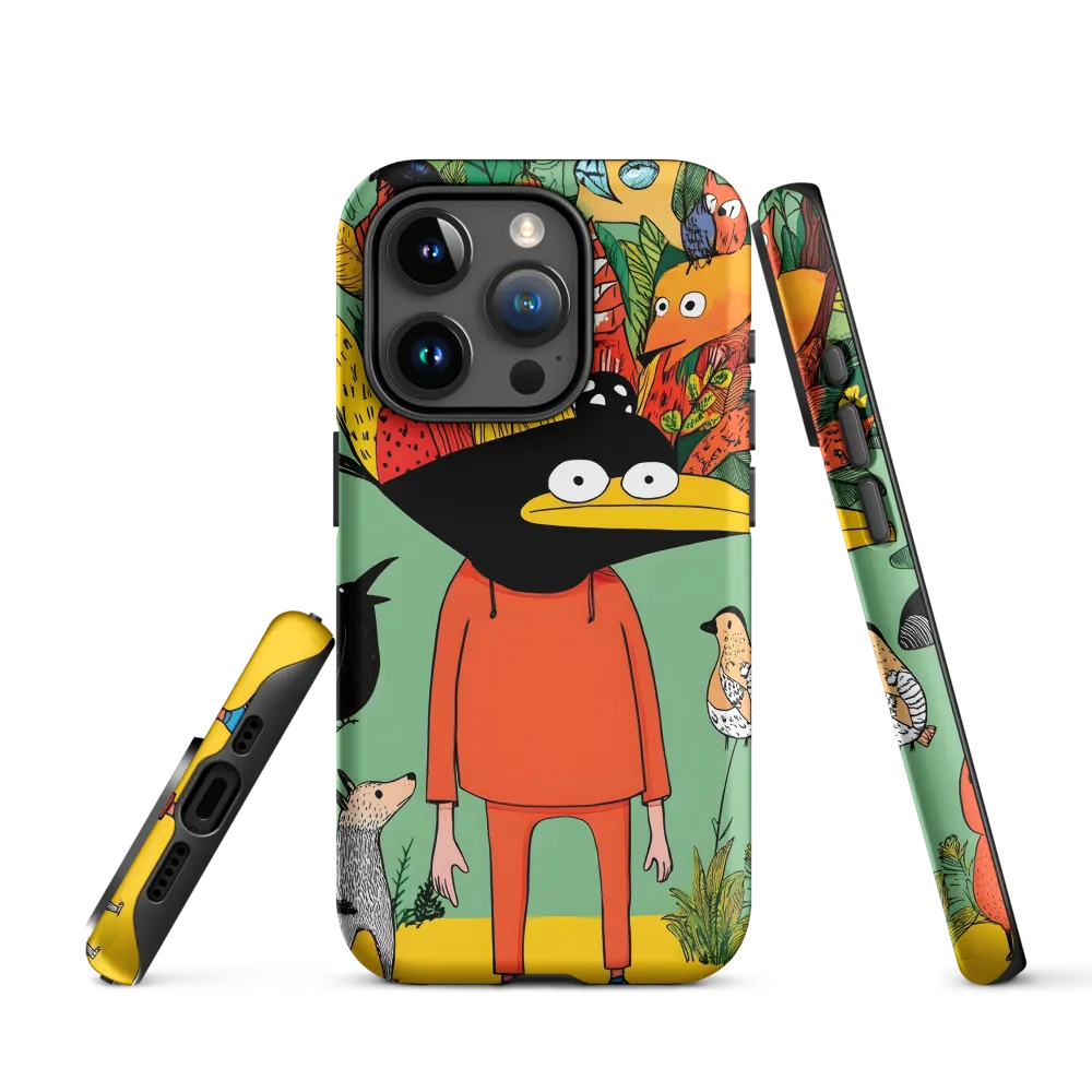 Whimsical Encounter in a Colorful Jungle