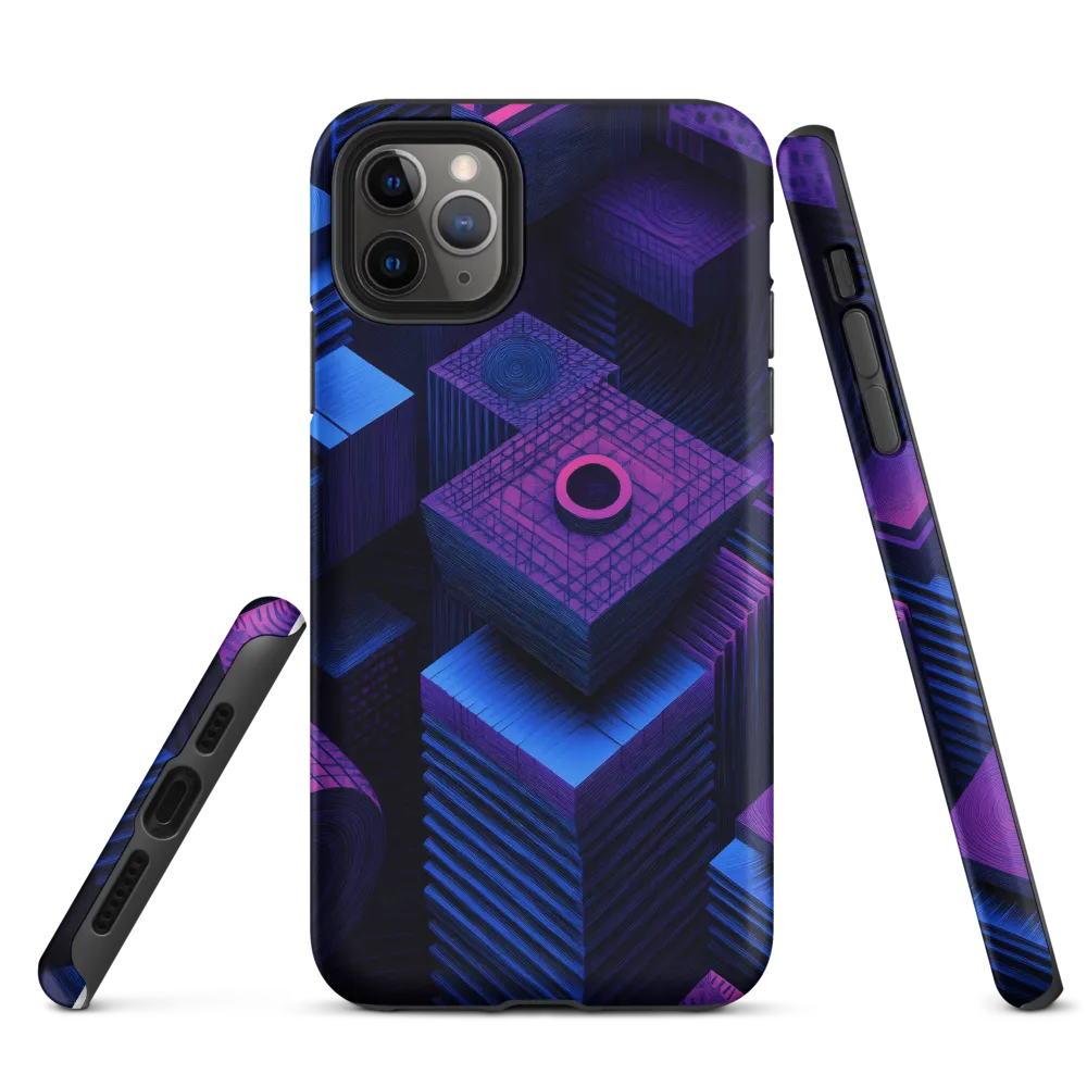 Geometric Dreams in Blue and Purple