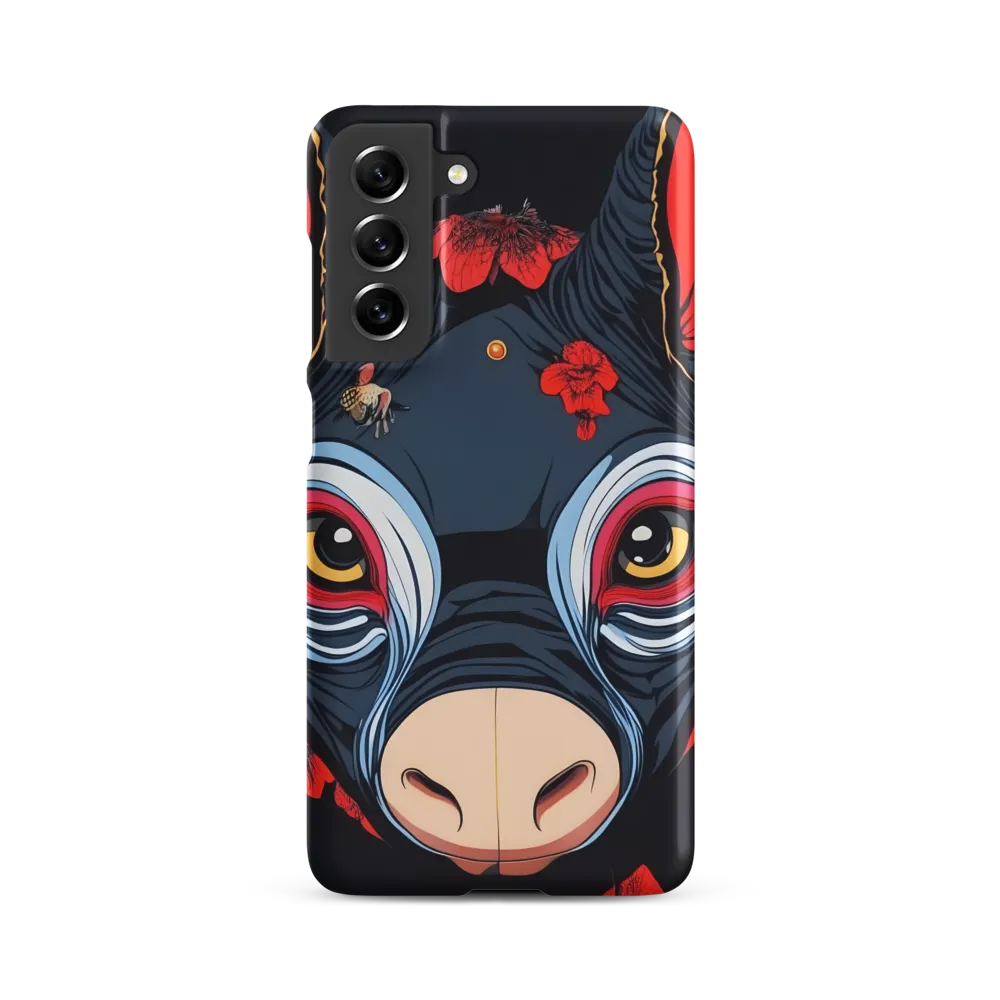 Mystical Bull with Floral Motifs