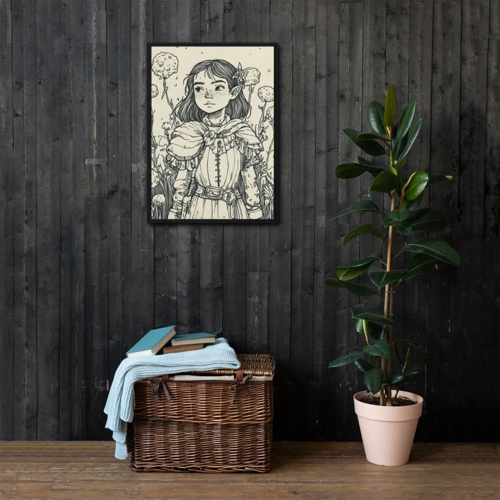 A Young Guardian of Nature | Canvas with Black Frame | 20″×28″