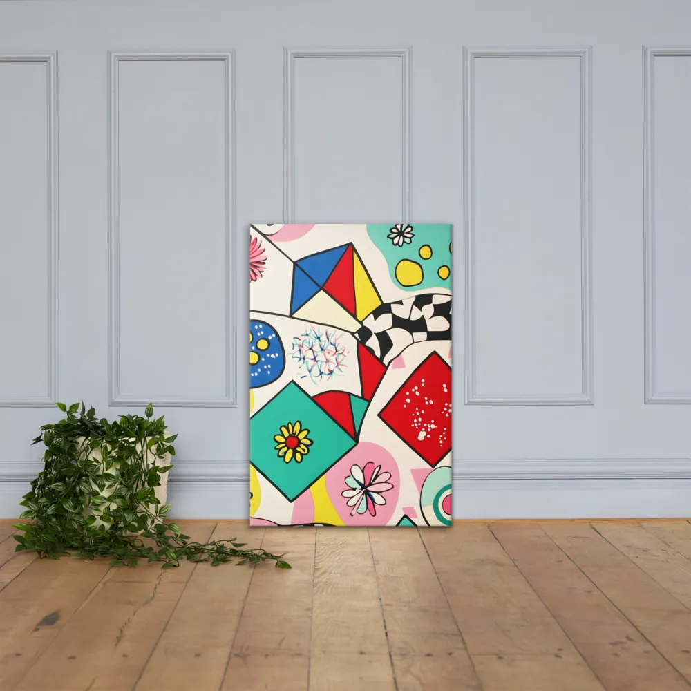 Joyful Geometry: A Playful Dance of Shapes and Colors | Canvas | 24″×36″