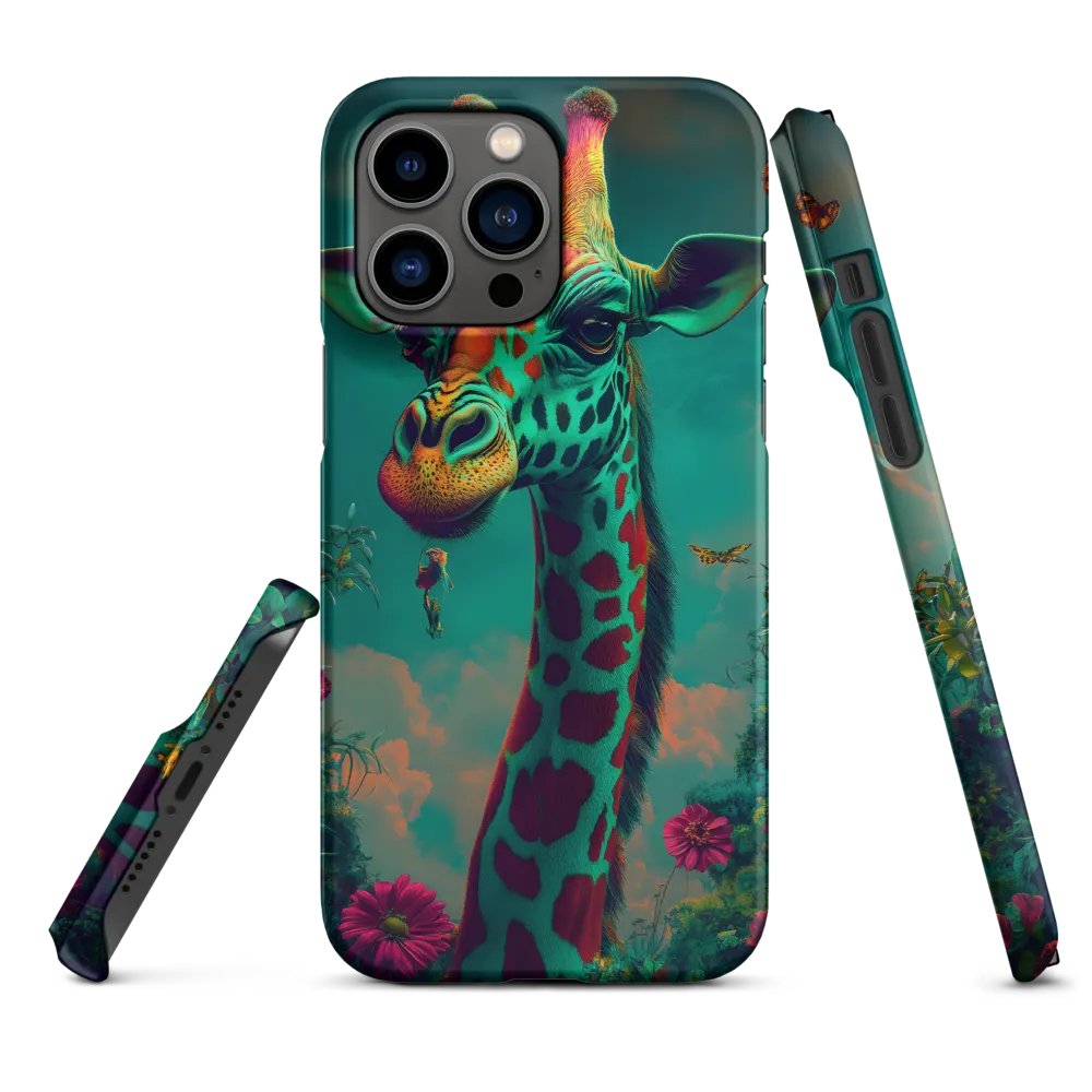 Whimsical Giraffe Among Blossoms