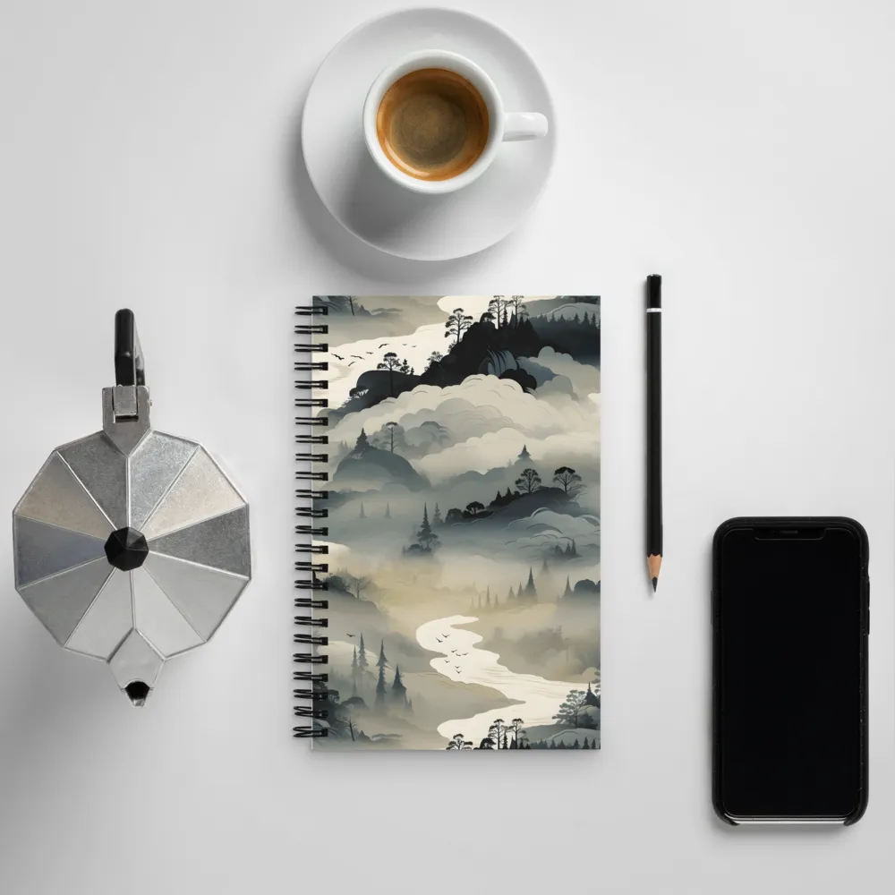 Whispers of the Misty Landscape | Spiral Notebook