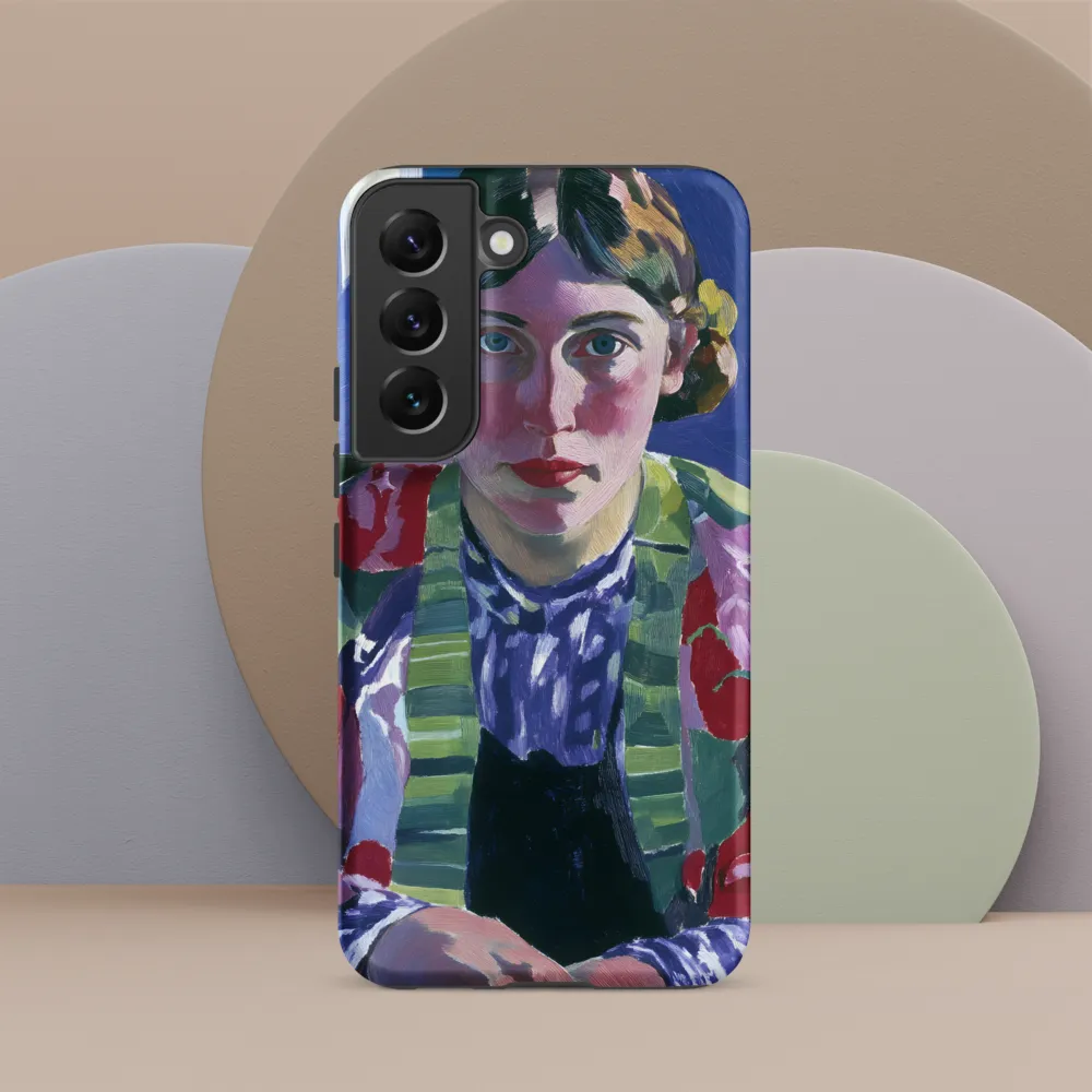 Vibrant Gaze: A Modernist Portrait