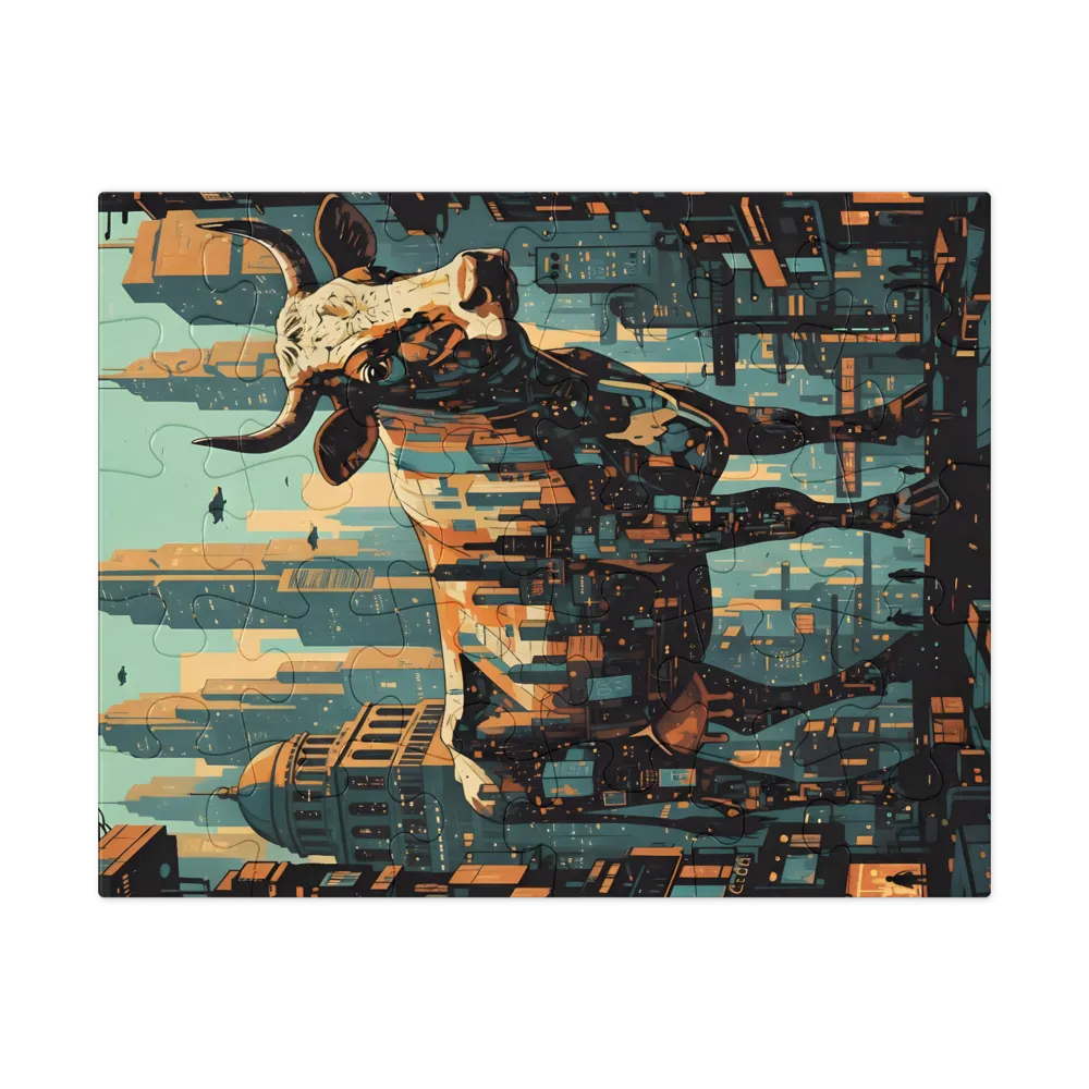 Metropolis Bull 
 Jigsaw Puzzle in Tin Box