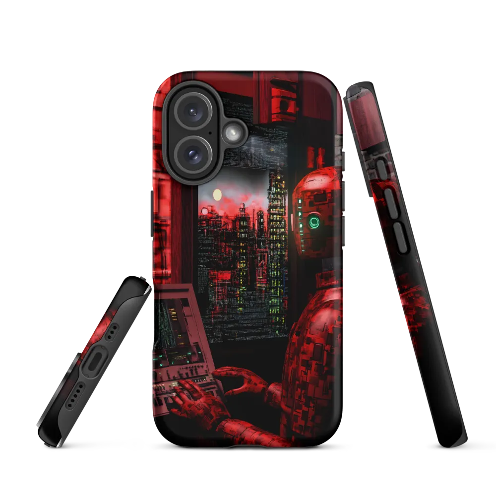 Urban Echoes of a Cybernetic Future | Phone Case