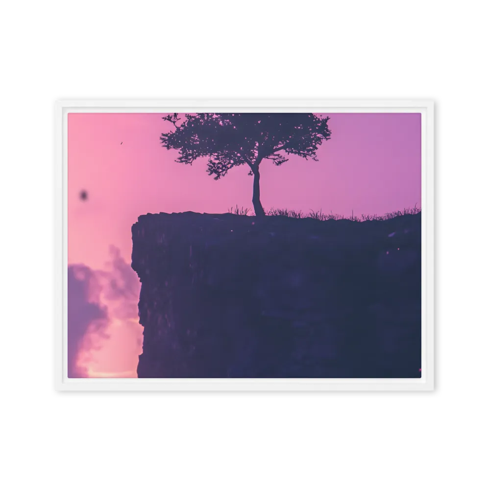 Solitude on the Edge | Canvas with White Frame | 18″×24″
