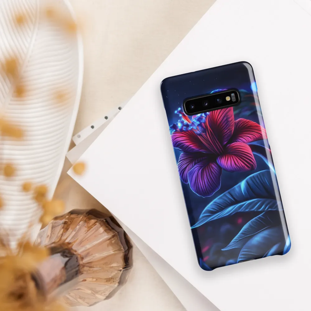 Illuminated Serenity: The Surreal Blossom | Phone Case |  S10 Plus | Snap Case | Glossy