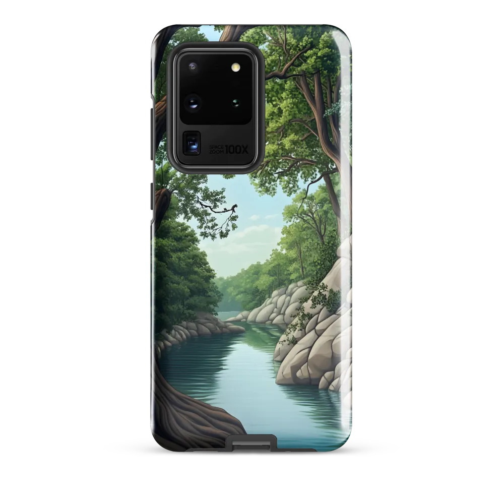 Tranquil Reflections: A Serene River Landscape