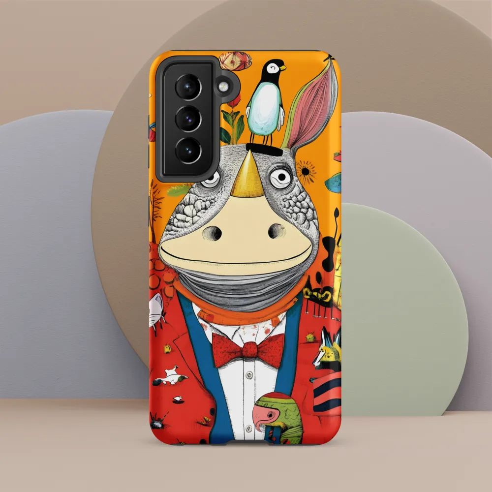 Whimsical Rhinoceros: A Playful Encounter
