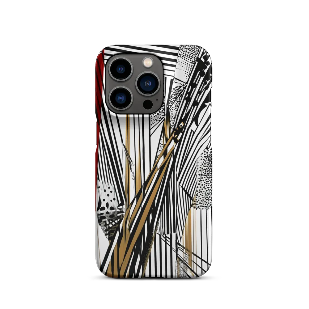 Dynamic Stripes: An Abstract Journey | Phone Case |  14 Pro | Snap Case | Matte