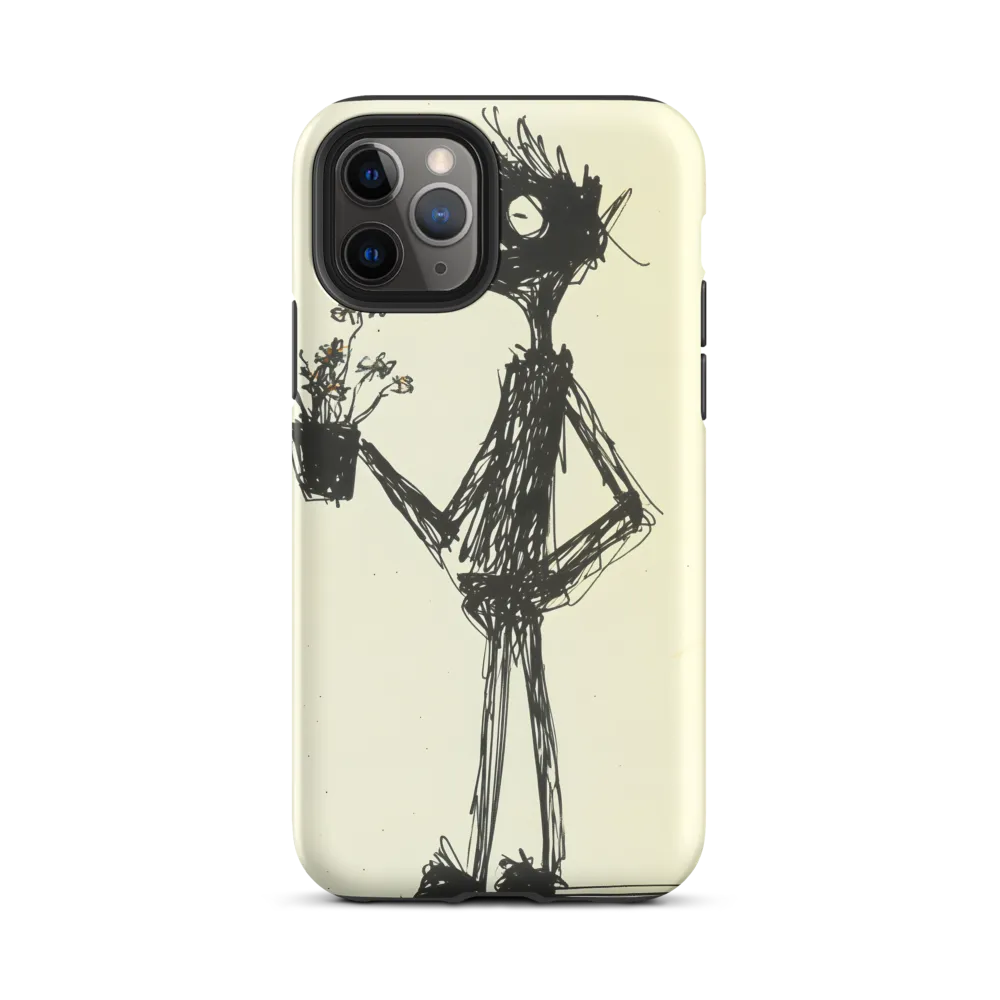 Whimsical Figure with Flowers