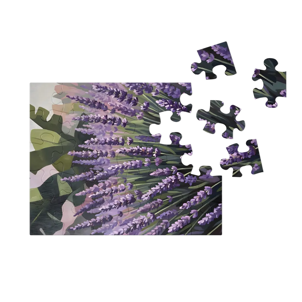Lavender Bloom 
 Jigsaw Puzzle in Tin Box