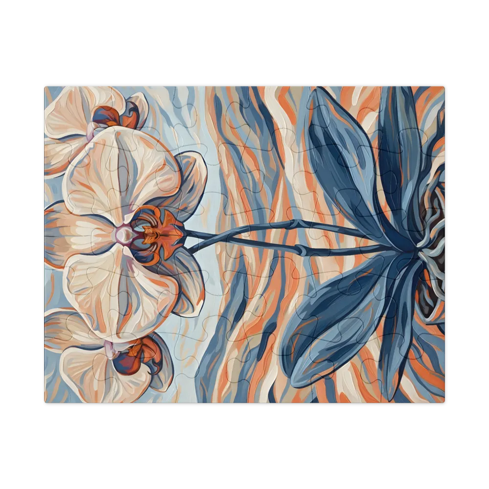 Orchid Study 
 Jigsaw Puzzle in Tin Box