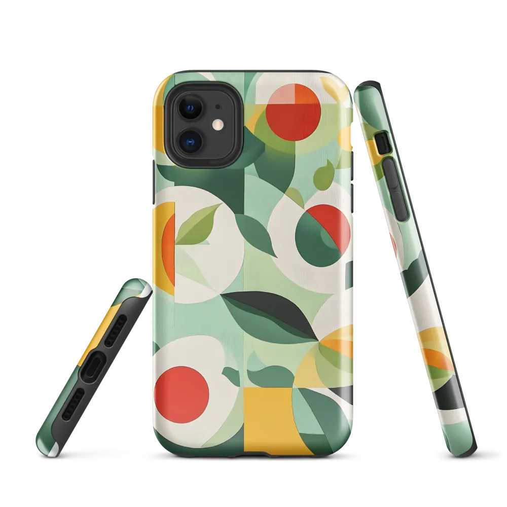 Harmony in Shapes: A Playful Abstract Design | Phone Case |  11 | Tough Case | Glossy