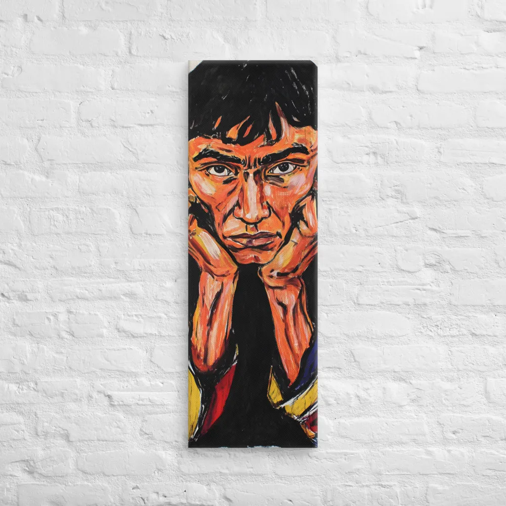 Contemplative Intensity: An Expressionist Portrait