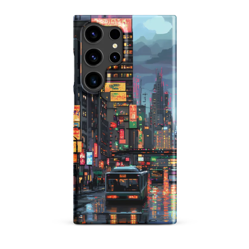 Neon Dreams: A Pixelated Urban Night