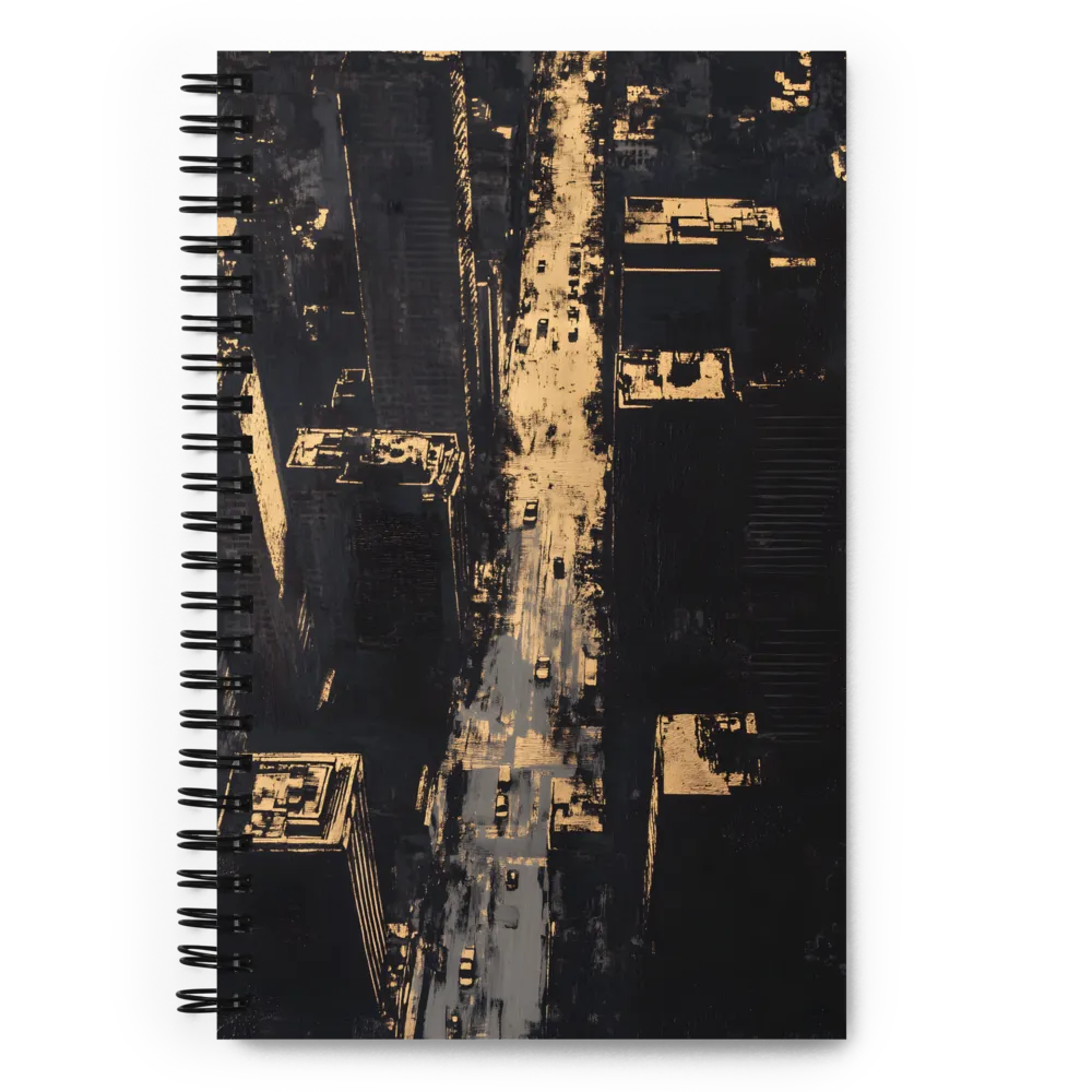 Golden Echoes of the Urban Landscape | Spiral Notebook