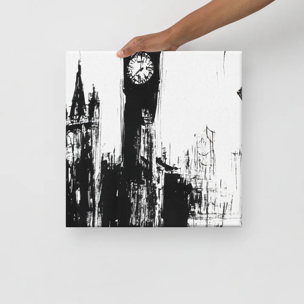 Clock Tower in Motion | Canvas | 16″×16″
