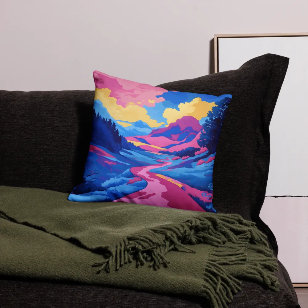 Dreamscape: The Serene River | Pillow Case | 18″×18″