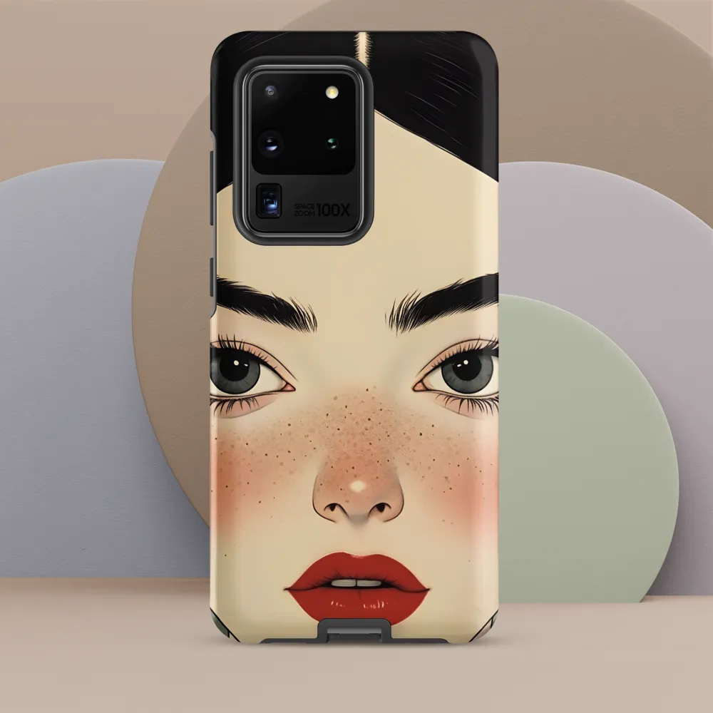 Serenity Captured: A Modern Portrait | Phone Case |  S20 Ultra | Tough Case | Matte