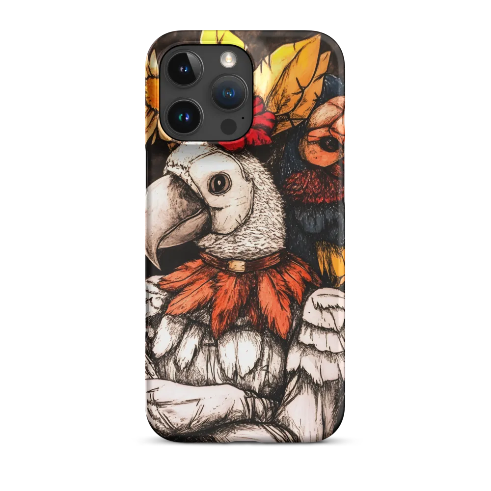 The Surreal Guardian: A Dance of Feathers and Flowers