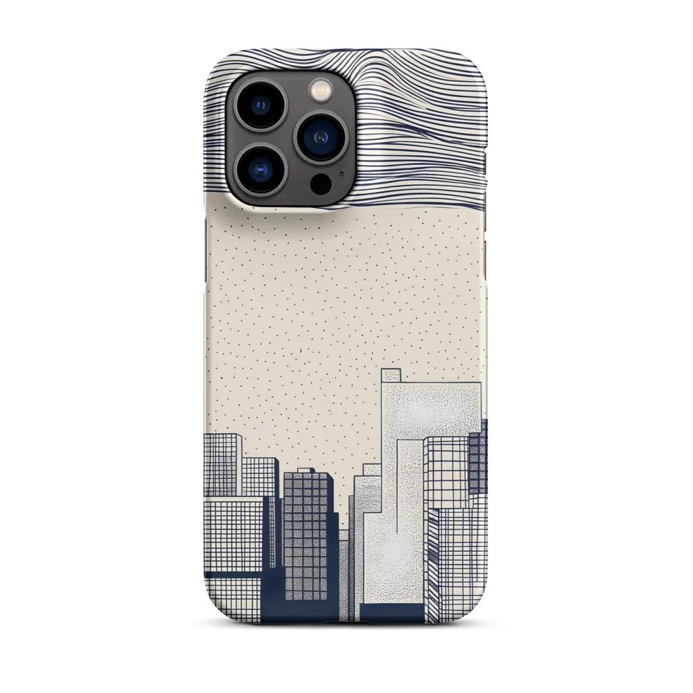 Urban Patterns: A Minimalist Skyline | Phone Case |  14 Pro Max | Snap Case | Matte