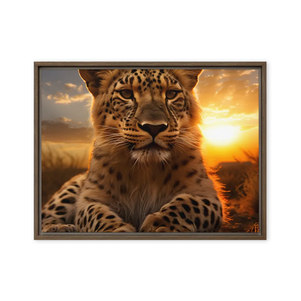 Regal Presence: The Leopard at Sunset
