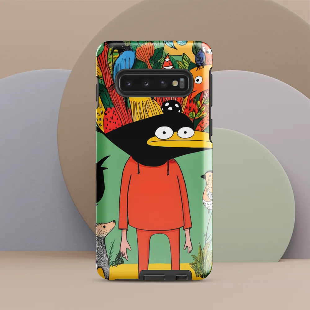 Whimsical Encounter in a Colorful Jungle