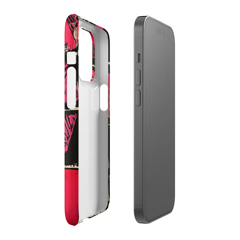 Geometric Symphony in Pink and Black