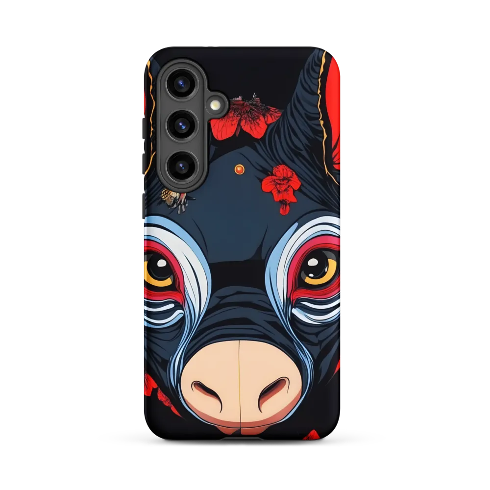 Mystical Bull with Floral Motifs