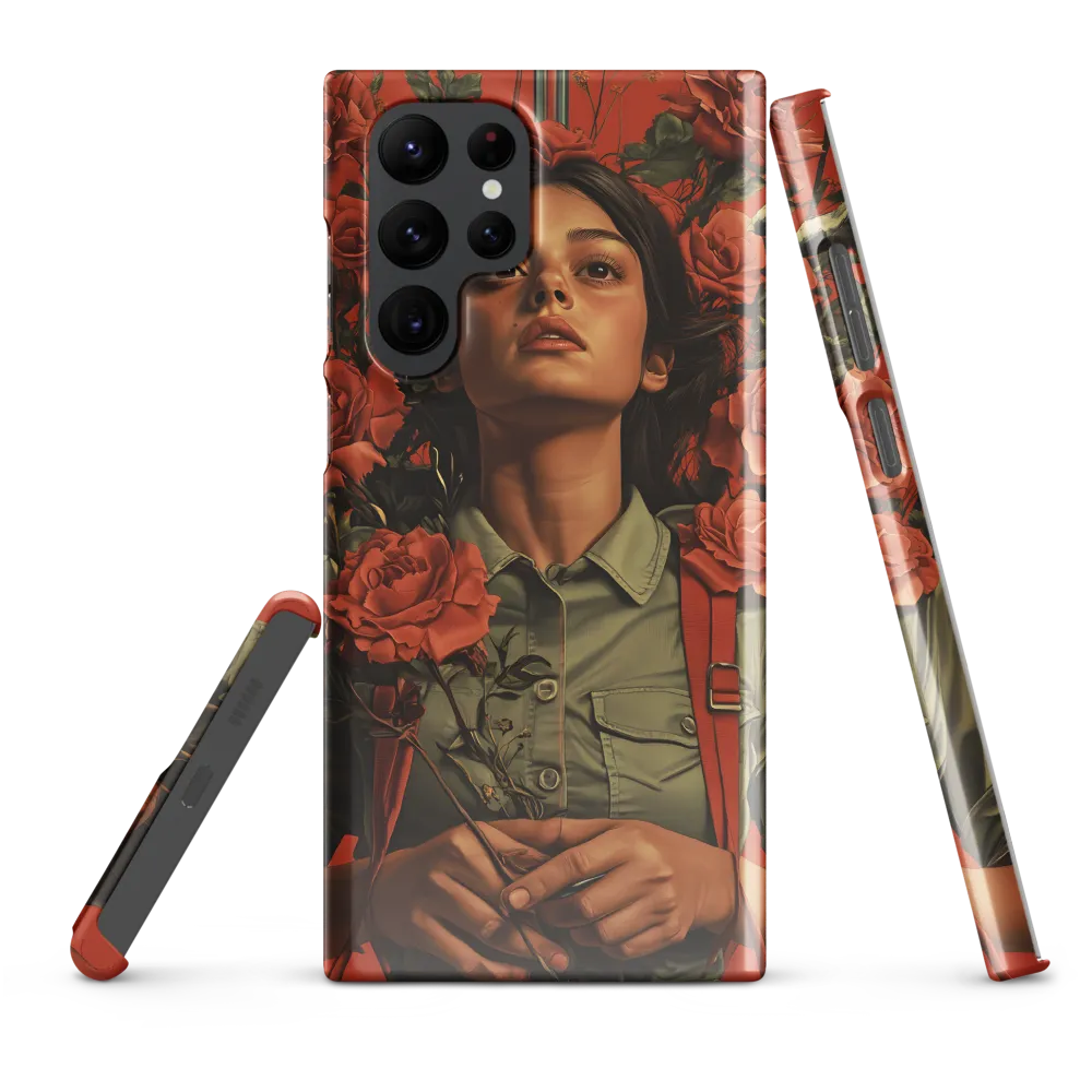 Harmony and Strength: A Portrait Among Roses