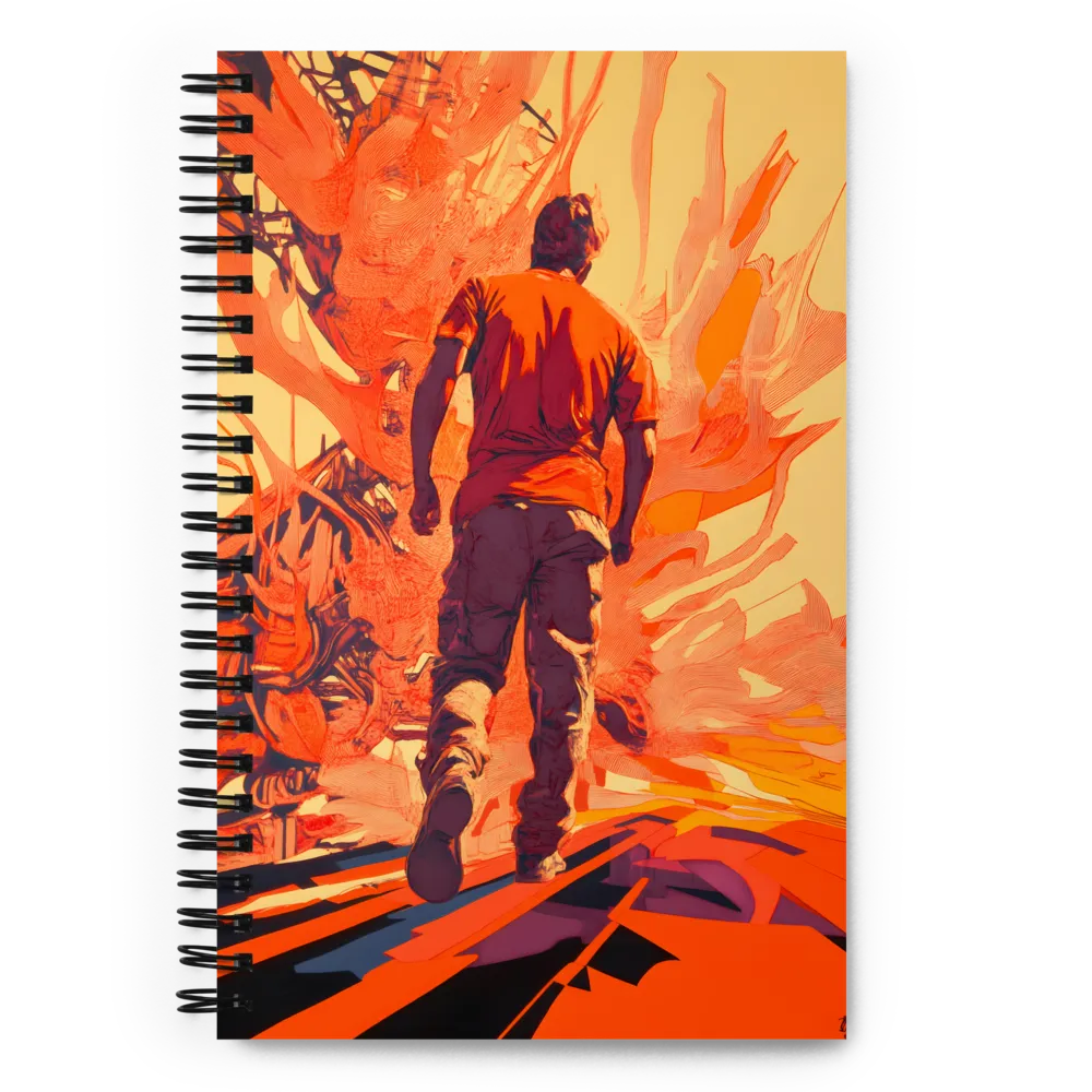 Into the Flames of Motion | Spiral Notebook