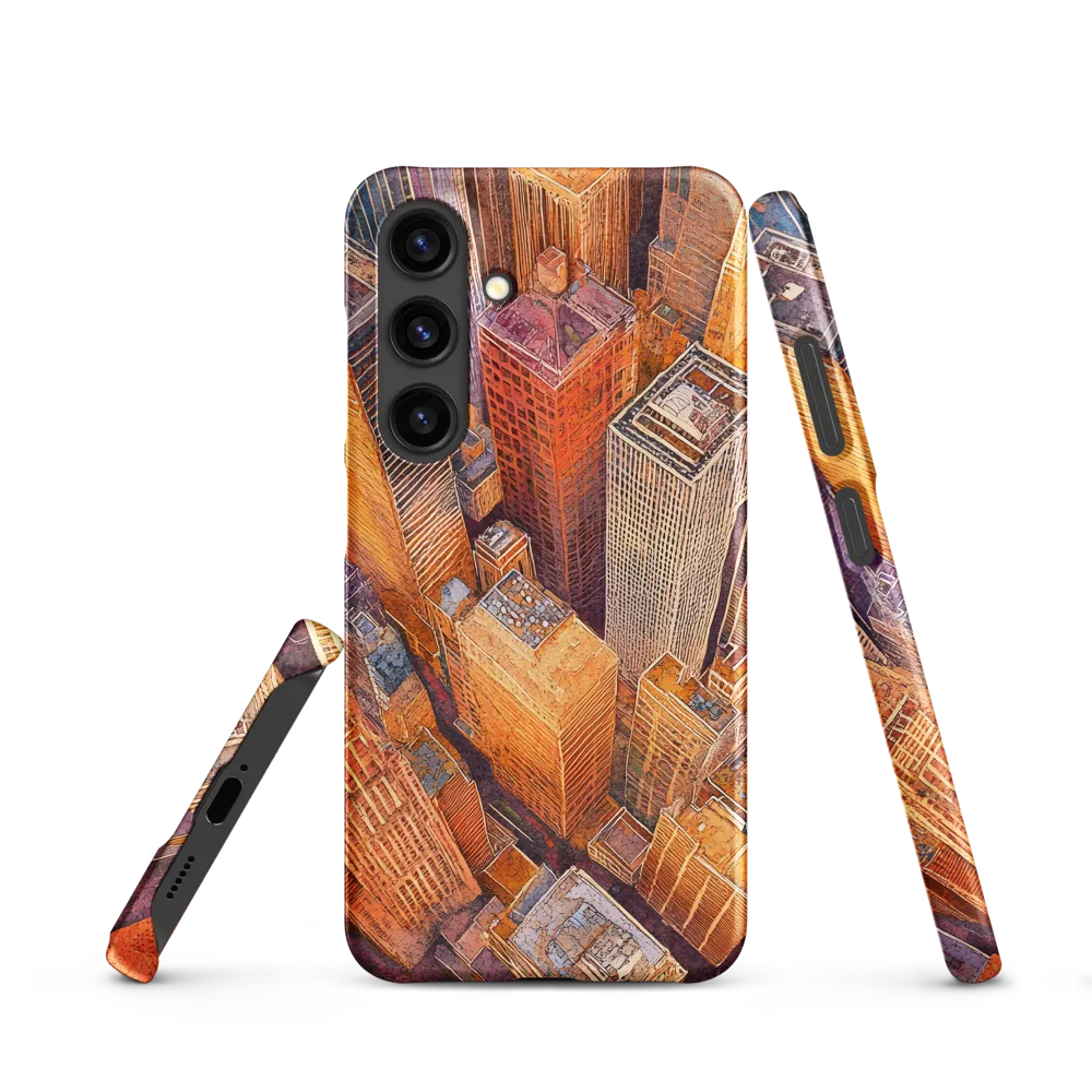 Urban Symphony in Orange and Purple